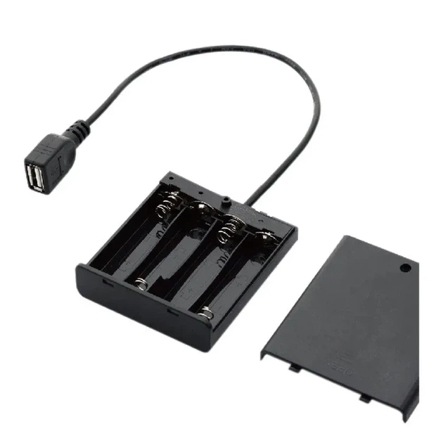 Аккумуляторный/батарейный отсек на 4 х АА с крышкой и USB-мама - изображение 4