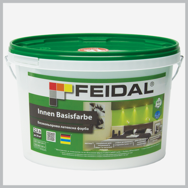 Краска Feidal Innen Basisfarbe 2,3 л - Фото 1 Краска Feidal Innen Basisfarbe 2,3 л - изображение 1