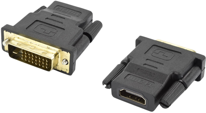 Adapter Accura HDMI - DVI-D F/M Black (5902012927458) - obraz 1