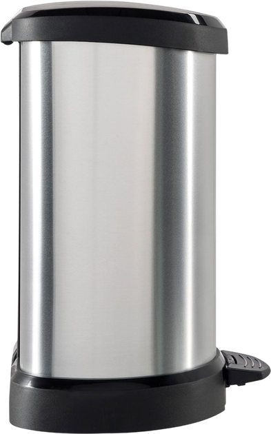 Kosz na śmieci Curver Deco srebrny 15 l (3253922120005) - obraz 2