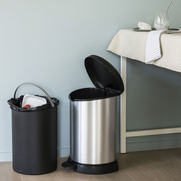 Kosz na śmieci Curver Deco srebrny 15 l (3253922120005) - obraz 9