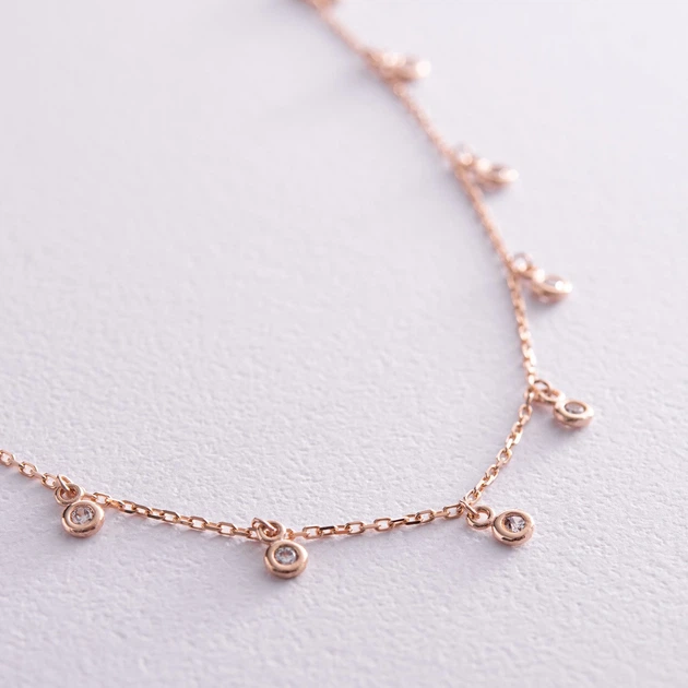 Золотое колье с фианитами кол01243 Онікс 42 від продавця: Golden