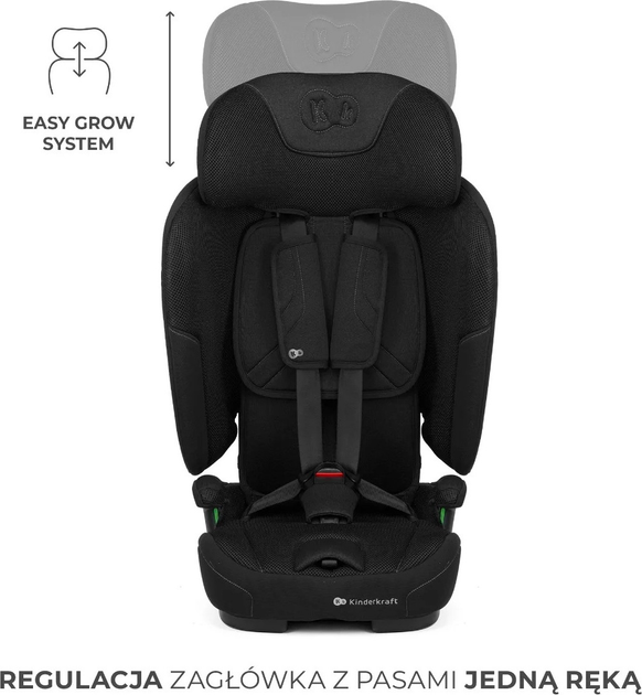 Fotelik samochodowy Kinderkraft Fix2Go i-Size Black (KCFI2GO0BLK0000) - obraz 3