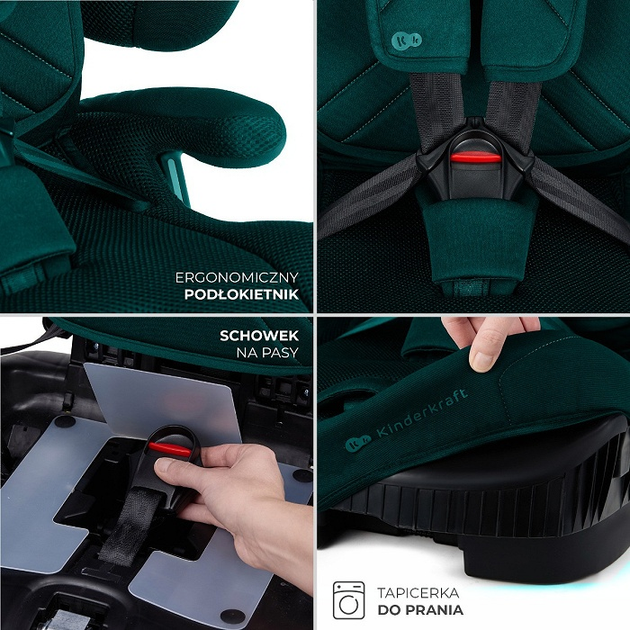 Fotelik samochodowy Kinderkraft Fix2Go i-Size Green (KCFI2GO0GRE0000) - obraz 11
