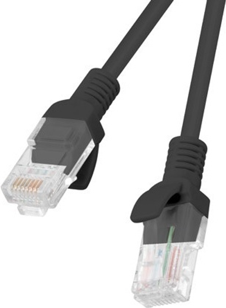 Patchcord Lanberg Cat 5e UTP 1 m Black (PCU5-10CC-0100-BK) - obraz 2