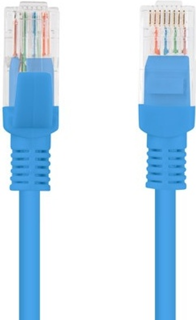 Patchcord Lanberg Cat 6 UTP 0.5 m Blue (PCU6-10CC-0050-B) - obraz 1