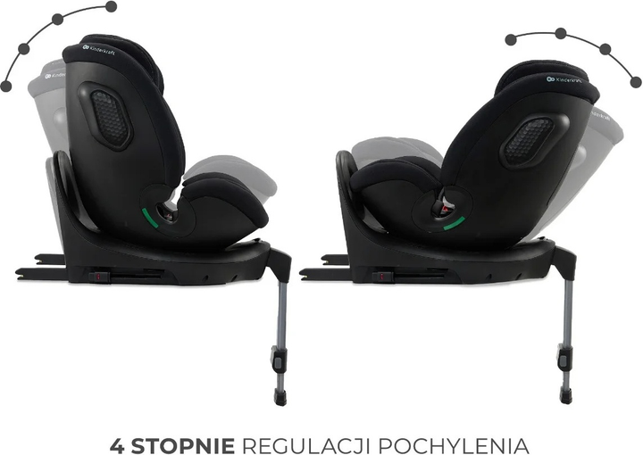 Fotelik samochodowy Kinderkraft XRIDER 2 i-Size Black (KCXRID02BLK0000) - obraz 4