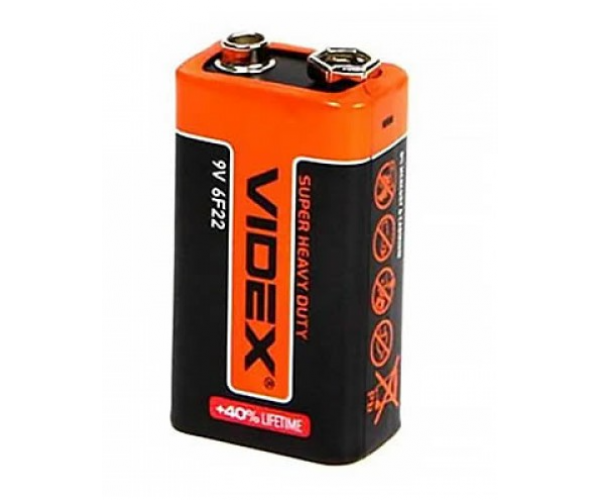 Батарейка крона VIDEX 9V 6F22 - Фото 1 Батарейка крона VIDEX 9V 6F22 - изображение 1