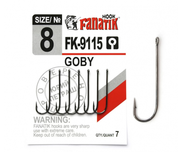 Крючок Fanatik Goby FK-9115 № 8 Серебристый - Фото 2 Крючок Fanatik Goby FK-9115 № 8 Серебристый - изображение 2
