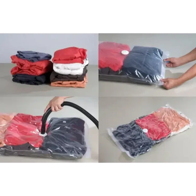 Вакуумні пакети Vacuum Bag 70*100 см A0033 для зберігання речей упаковка 12 шт 0224 - зображення 8
