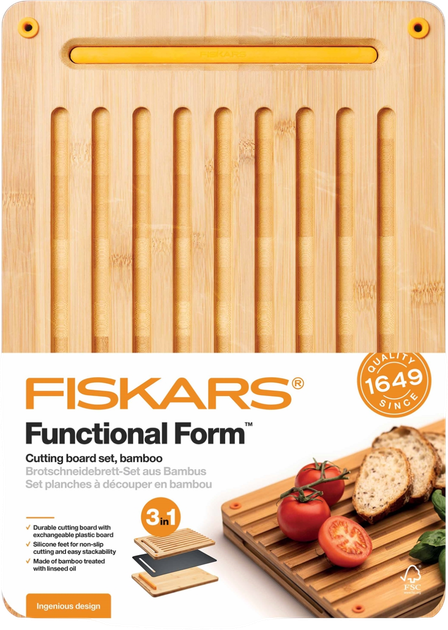 Zestaw desek do krojenia Fiskars Functional Form 3 szt (6424002012955) - obraz 5