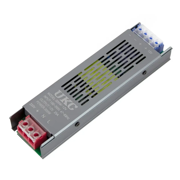 Импульсный блок питания UKC METAL Long 12V 25A для светодиодных лент 9520 - Фото 4 Импульсный блок питания UKC METAL Long 12V 25A для светодиодных лент 9520 - изображение 4