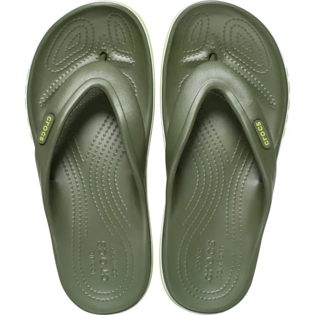 Крокс в'єтнамки Баябенд Зелені Crocs Bayaband Flip Army Green (42-43, зелений) - зображення 2