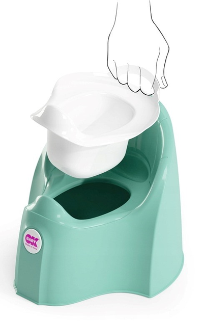 Nocnik OK BABY Pasha z wyjmowanym wkładem miętowy 38911200 (8008577128914) - obraz 3