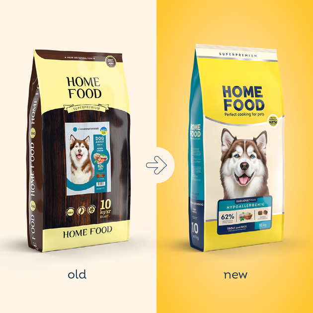 Гіпоалергенний сухий корм для дорослих собак великих порід HOME FOOD Hypoallergenic Форель та рис 10 кг - зображення 2