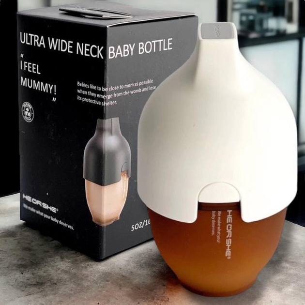 Силіконова антиколікова бутилочка HEORSHE White, 160 ml - зображення 1