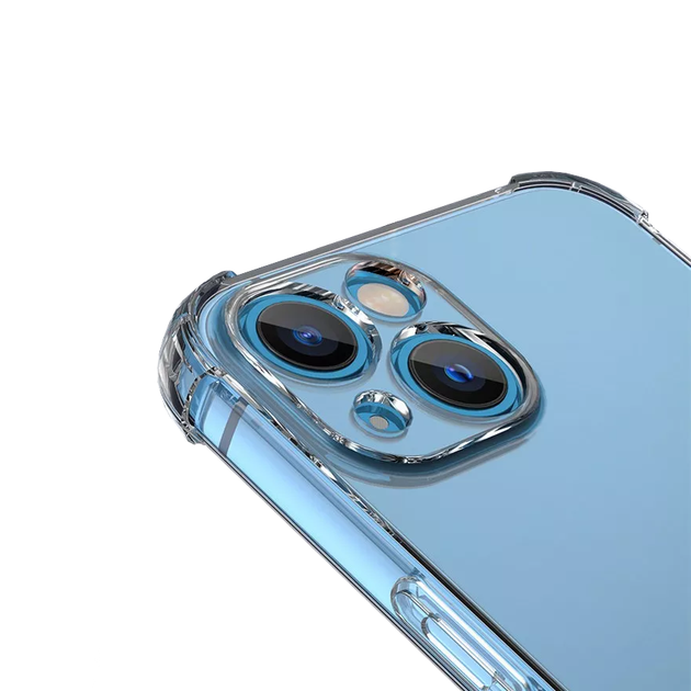 Прозорий ударостійкий силіконовий чохол для iPhone 13 - зображення 2