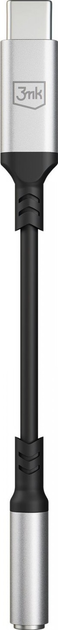 Adapter 3MK USB-C - miniJack Black-Silver (5903108518055) - obraz 5