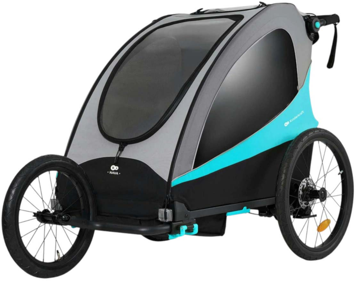 Велосипедний причіп KinderKraft 3 в 1 Nava Blue (KSNAVA00BLU0000) (5902533926961) - зображення 4