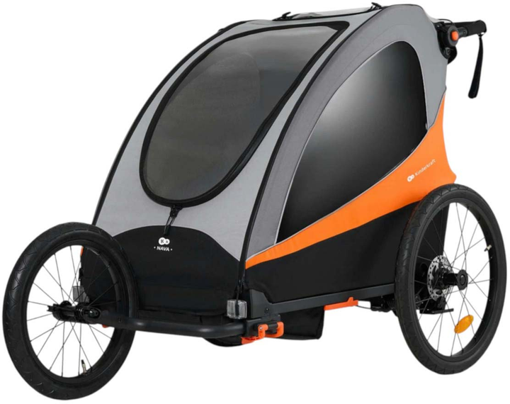 Przyczepka rowerowa KinderKraft 3 w 1 Nava Orange (KSNAVA00ORA0000) (5902533926978) - obraz 4