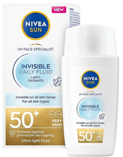 Сонцезахисний флюїд для обличчя Nivea Sun UV Face Specialist Invisible Daily Fluid SPF 50+  40 мл (4006000103488) - зображення 1