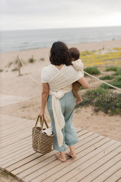 Chusta do noszenia dziecka Boba Serenity Wrap Sand Oat Meadow (817579015003) - obraz 10