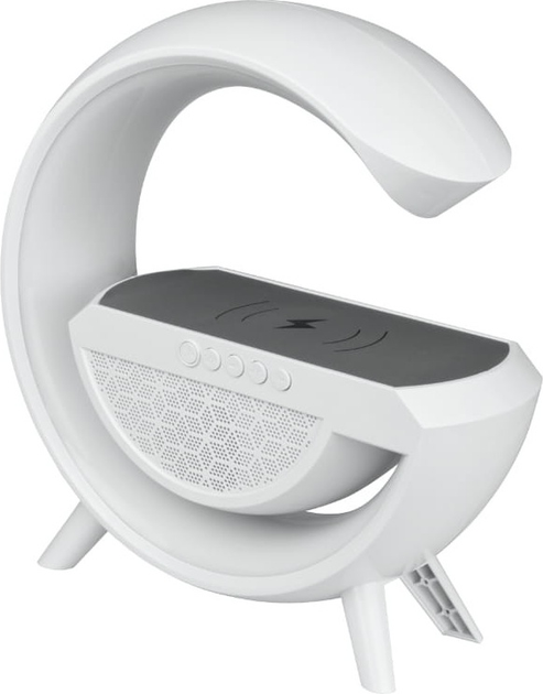 Портативна колонка DPM DTL301W LED RGB Bluetooth з індукційною зарядкою Біла (5906881230763) - зображення 3