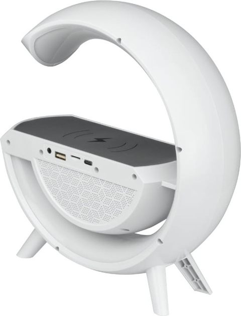 Портативна колонка DPM DTL301W LED RGB Bluetooth з індукційною зарядкою Біла (5906881230763) - зображення 4