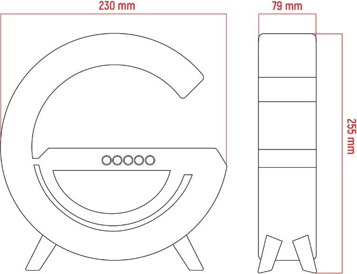 Портативна колонка DPM DTL301W LED RGB Bluetooth з індукційною зарядкою Біла (5906881230763) - зображення 12