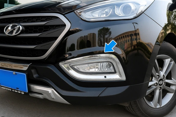 Накладки на противотуманные фары для китайской версии (2 шт) для Hyundai IX-35 2010-2015 гг - изображение 2