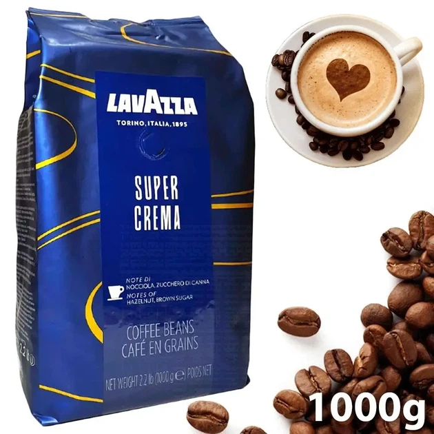 Кава в зернах Lavazza Super Crema 900г Зернова кава арабика в пачці Лавазза (34) - изображение 5
