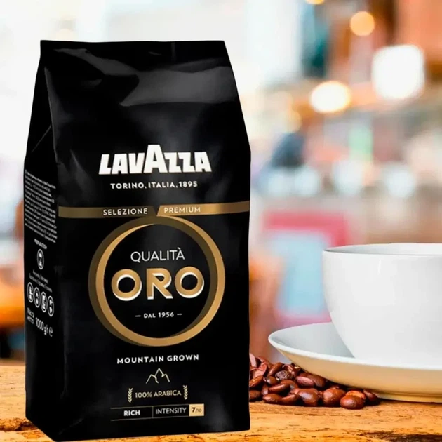 Кава в зернах Lavazza Qualita Oro Mountain Grown 900г Натуральна кава зернова в пачці (33) - изображение 5