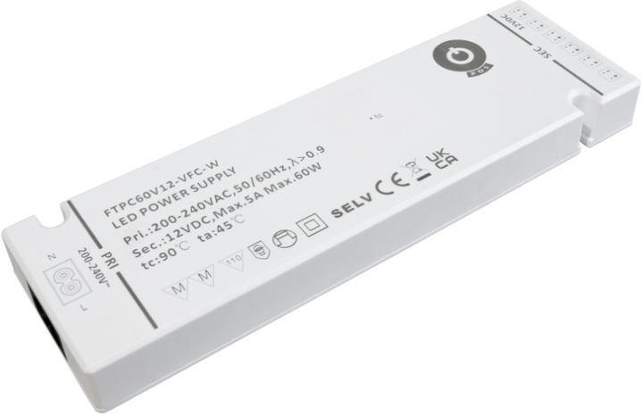 Zasilacz POS LED Driver 12V/5A C8 FTPC60V12-VFC-W (5902135152447) - obraz 1
