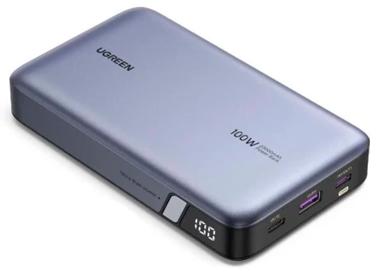 Powerbank Ugreen PB720 20000mAh 100W Two-way FC Grey (6941876221868) - obraz 2