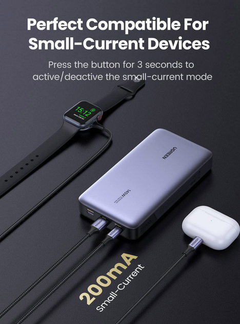 Powerbank Ugreen PB205 25000mAh 145W USB-C Grey (6941876213528) - obraz 7