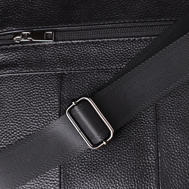 Сумка планшет через плечо мужская из натуральной кожи Vintage leather-23023 Черная - изображение 9