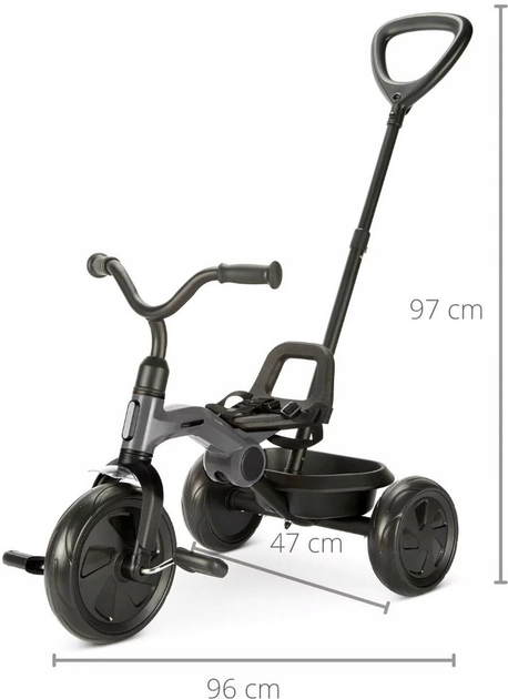Rowerek trójkołowy Qplay Ant Plus Dark Grey (5061047480755) - obraz 8
