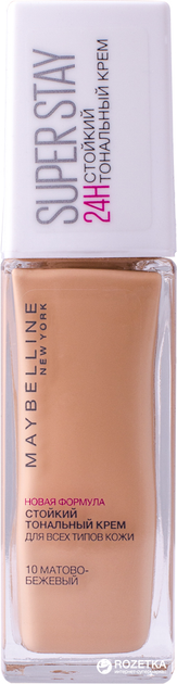 Тональный крем Maybelline New York Super Stay 24H 10 Матово-бежевый 30 ...