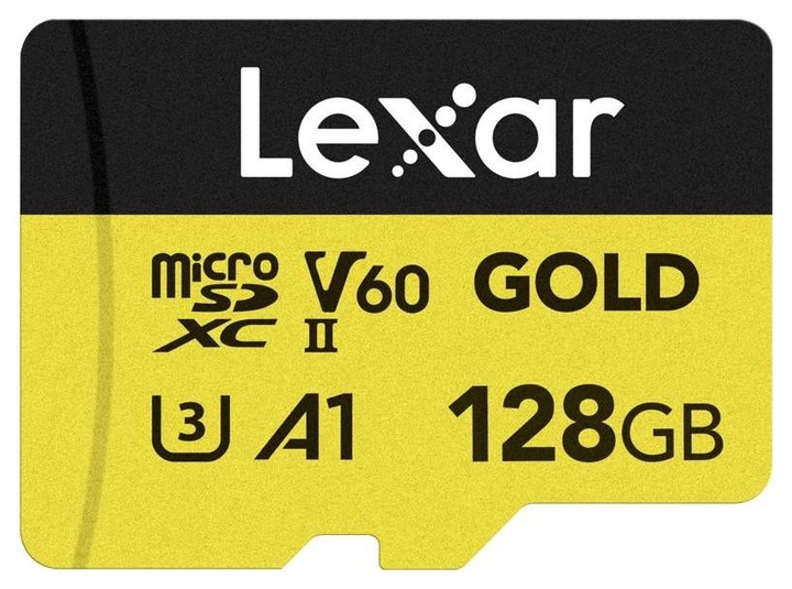 Karta pamięci Lexar microSDXC Professional GOLD 128Gb UHS-II A1 C10 U3 V60 (LMSGOLD128G-BNNNG) - obraz 1