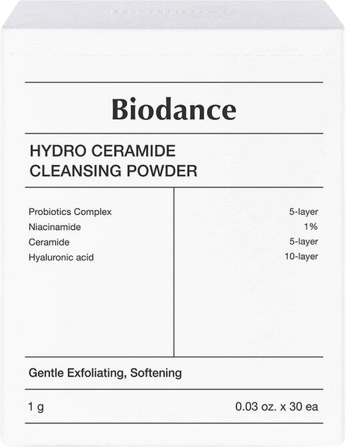 Zestaw pudrów do twarzy Biodance Hydro Ceramide enzymatyczny 1 g 30 szt (ZES8809937361800) - obraz 1