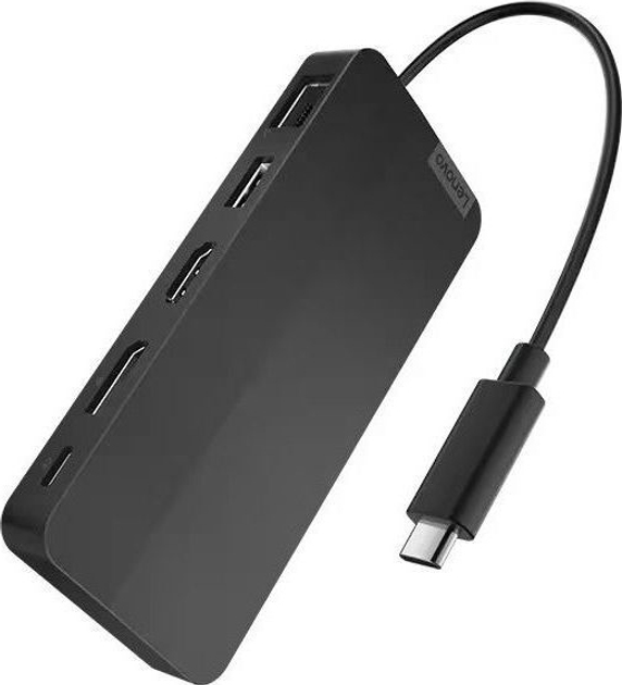 Stacja dokująca Lenovo USB-C Dual Display Travel Dock Black (40B90000WW) - obraz 4