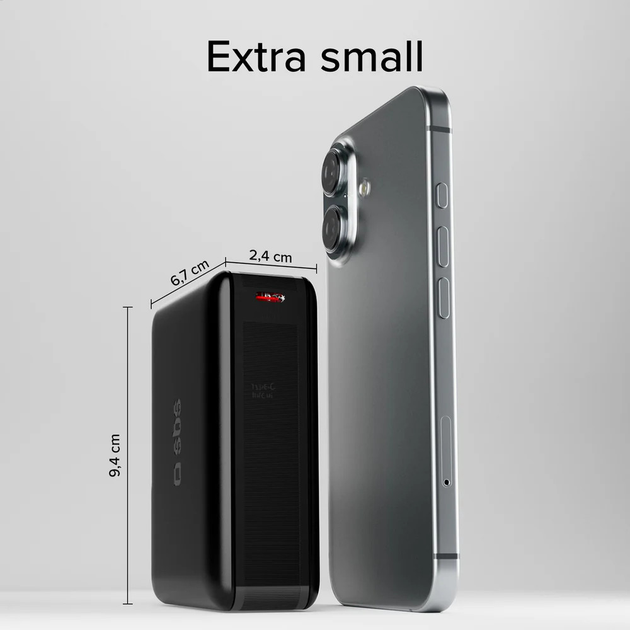 Powerbank SBS 20000mAh PD 65W USB-C Black (8018417490972) - obraz 4