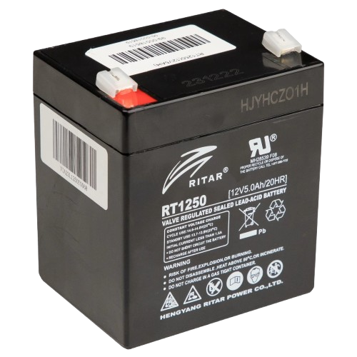 Акумуляторна батарея для ДБЖ AGM Ritar RT1250, 12V, 5Ah, Black - Фото 1 Акумуляторна батарея для ДБЖ AGM Ritar RT1250, 12V, 5Ah, Black - зображення 1