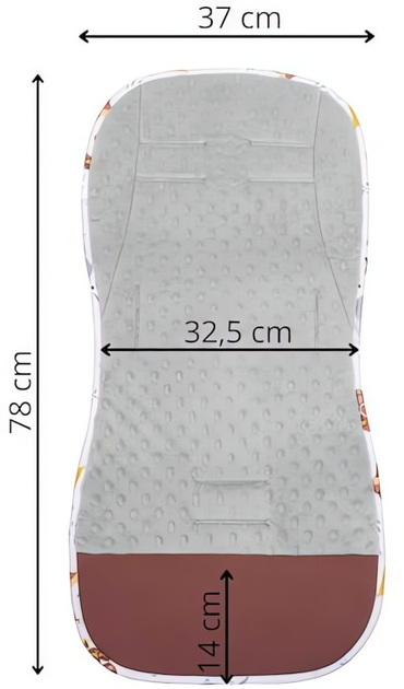 Wkładka do wózka Springos dwustronna 37x78 cm (5907719491981) - obraz 3