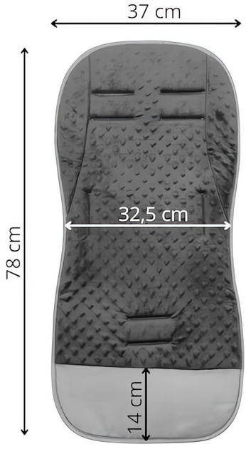 Wkładka do wózka Springos dwustronna 37x78 cm (5907719491974) - obraz 2