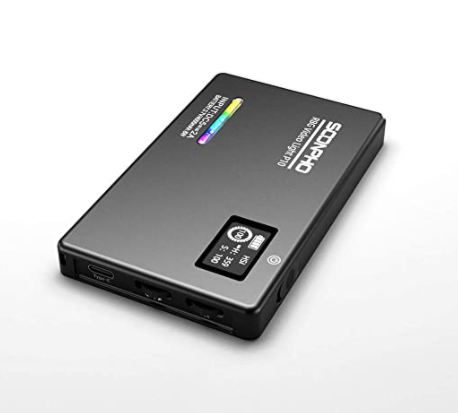 Накамерный LED осветитель Soonpho P10 RGB с аккумулятором 4000 mAh Черный - изображение 5