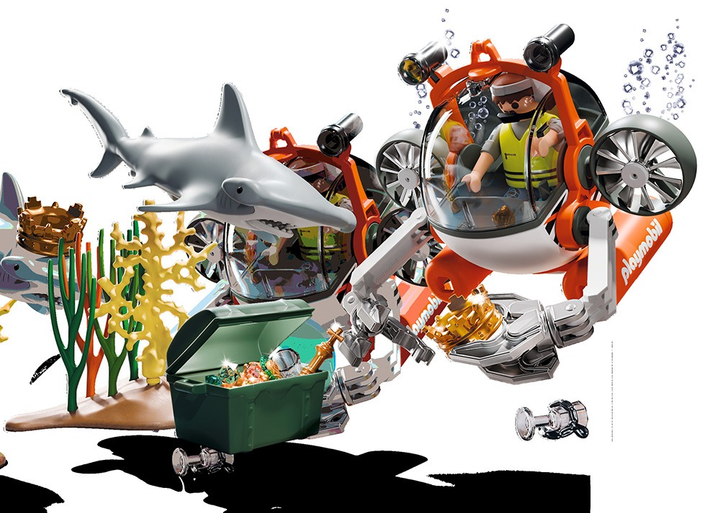 Набір із фігурками Playmobil Полювання за скарбами на підводному човні 51 шт 71860 (4008789718600) - зображення 3