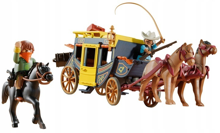 Zestaw z figurkami Playmobil History Napad na dyliżans na Dzikim Zachodzie 58 szt 71862 (4008789718624) - obraz 3