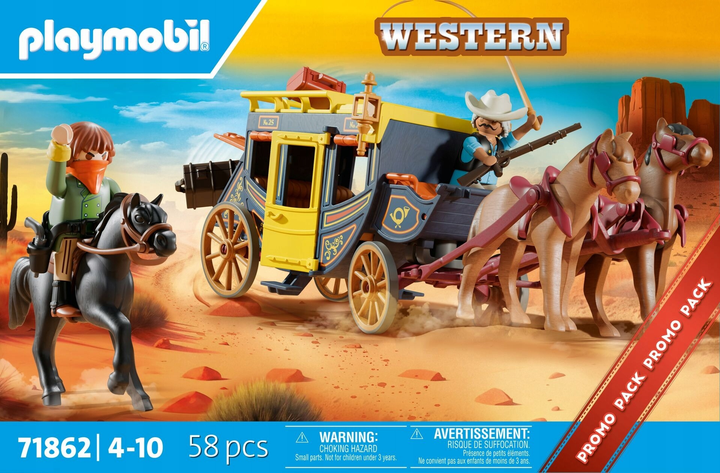 Zestaw z figurkami Playmobil History Napad na dyliżans na Dzikim Zachodzie 58 szt 71862 (4008789718624) - obraz 6