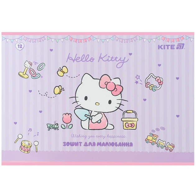Набір альбомів для малювання Kite Hello Kitty 12 аркушів A4 на скобі 20 шт (HK25-241-1) - Фото 3 Набір альбомів для малювання Kite Hello Kitty 12 аркушів A4 на скобі 20 шт (HK25-241-1) - зображення 3